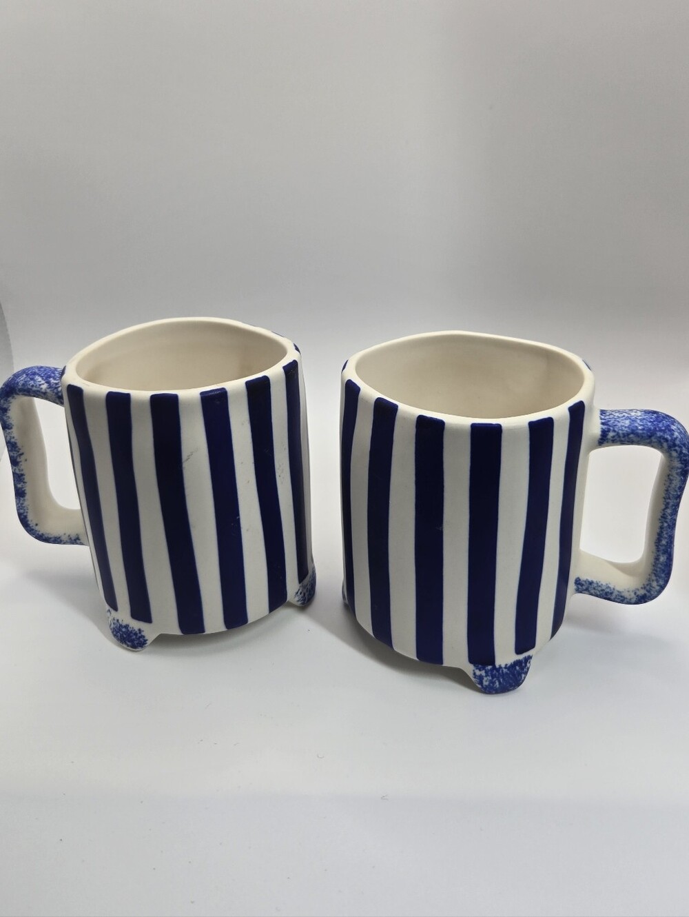 The Old Pottery Factory Striped Mugs Fun Gift Bright Unique